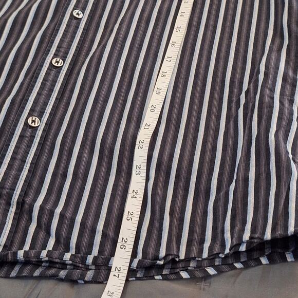 Bonfire Snowboarding Company Shirt Men's Large Striped Cotton Twill Sportswear - Picture 8 of 9